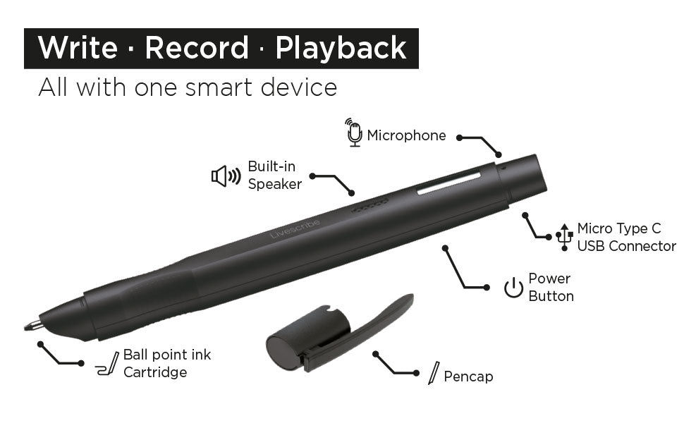 Livescribe Echo 2 Smart Pen Write, Record, Playback